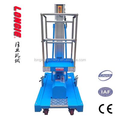 China Hydraulic Personal Portable Aerial Work Platform LISJL0.1-10 100kg Capacity Te koop