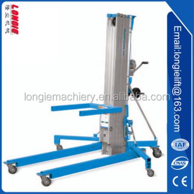 중국 LISJS-15 Portable winch aluminium manual materia lift for cargo, goods 판매용