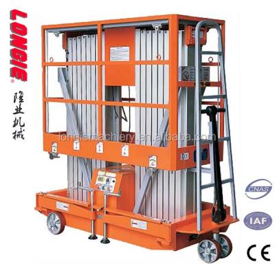 中国 LISJL0.2-10 Electric hydraulic aluminium man lift aerial lift platform 販売のため