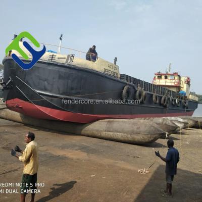 China Ship Launching/Landing Marine Rubber Launching Salvaging Airbag For Cargo Tug Sunken Ship Rowing Boats for sale