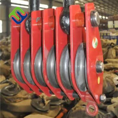 China Machinery 320 ton six-wheel sheave snatch marine rigging pulley block with hook for sale for sale