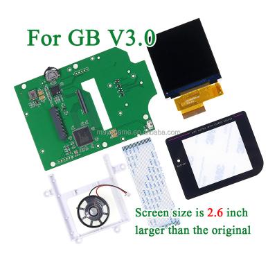 China Replace For GameBoy DMG 001 2.6 Inch Backlight V3 LCD Screen High Brightness IPS Screen For Gigabyte V3.0 Console Replacement for sale