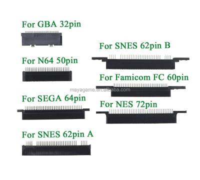 China Replace 32 Pin 62Pin 50Pin 64Pin 60Pin 72 Pin Game Cartridge Card Slot Connector Adapter for GBA SNES N64 SEGA Famicom FC NES for sale