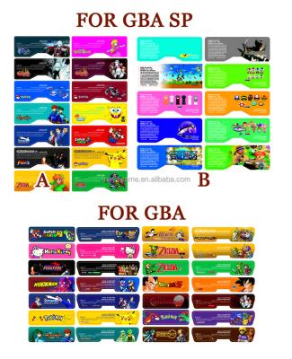 China Replace FOR GBA PS GBASP Custom Design For Nintendo Gameboy Advance Label Sticker For GBA Console Back Label for sale