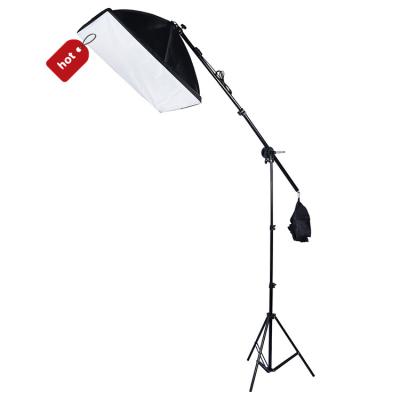 China Lightweight 50x70cm+2m Single Tripod Mount Light Photography with Light Stand and Set Photo Studio Box Softbox Lighting Kit for sale