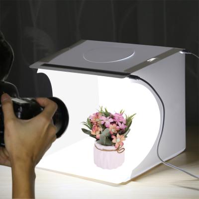 China PULUZ PVC Photography Light Tent 6 Colors 2 LED Strips 20cmx20cmx20cm Portable Photo Studio Light Box for sale