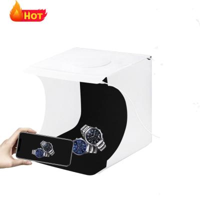 China PVC Factory Price 20CM Lightbox Photography Photo Studio Softbox 2 Panel LED Photo Light Box for sale