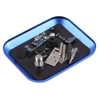 China Mobile DIY Mobile Phone Repair Plate Service Tools Aluminum Magnetic Screwdriver Storage Box Screw Tray SP8541-HL for sale