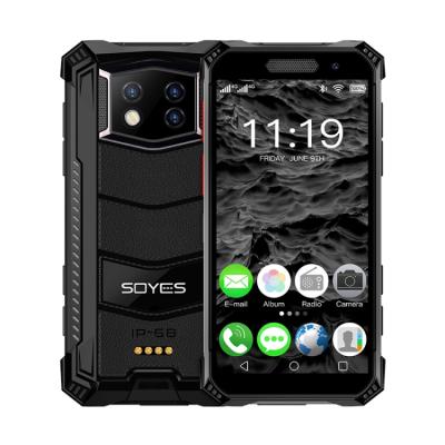 China Dual SIM Card Newest SOYES S10 Max Waterproof Mini Walkie Talkie Smartphone NFC 4+128GB 4G Fingerprint Small Rugged Phone for sale