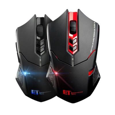 China Game On Sale ET X-08 7 Keys 2400DPI 2.4G Wireless Mute Gaming Mouse With USB Receiver And Colorful Backlight for sale