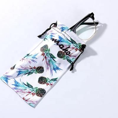 China High Quality Eco-friendly Logo Microfiber Sunglasses Bag Custom Made Soft Glass Case Eyewear Pouch for sale