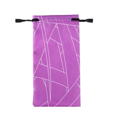 China Customized Eco-friendly Logo Pattern Eyewear Pouch Drawstring Glass Case Pouch For Kids Glasses for sale