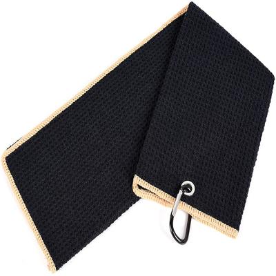 China Best Selling Recycled Waffle Customized QUICK DRY Microfiber Sports Golf Towel for sale