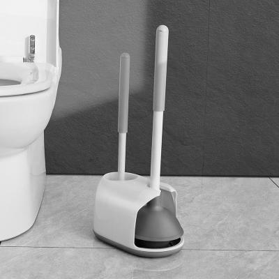 China BOOMJOY Silicone Brush Stocked Head Toilet Brush With Holder for sale