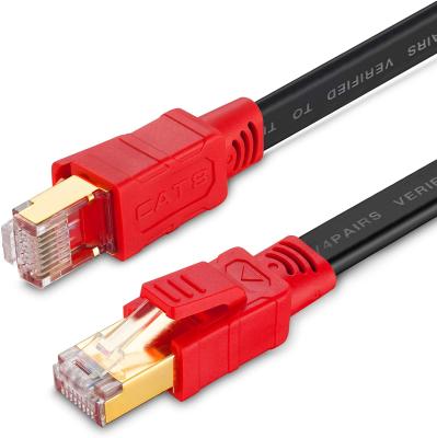 China Telecommunication Cables Manufacture 40Gbps 2000Mhz Network Cable Cat 8 Ethernet Cable For Networking for sale