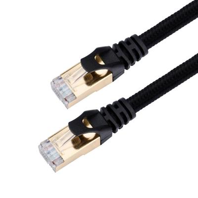 China Al-MG Supplier Direct Cat7 Rj45 Gold Plated Patch Network Cable Ethernet Cat7 Ribbon Flat Cable for sale