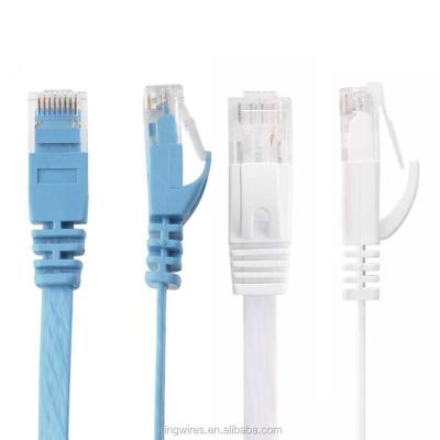 China Telecom Communication Cat 6 Ethernet Cable Flat Wire Wholesale LAN Rj 45 Patch Cord High Speed ​​Network for sale