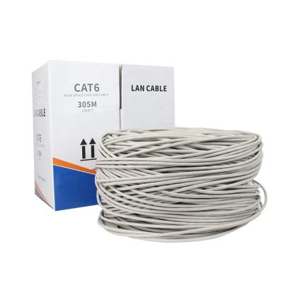 China Copper Cat 6 UTP Cat6 Lan Cables Factory Manufacture Conducor OEM/ODM 305M Network Cable for sale