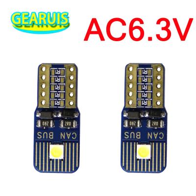 China 6.3V AC T10 555 2 Non-Polar SMD 3030 LED 194 168 AC 6V T10 4 SMD 3030 LED DC Yellow Green Blue Red White 6V AC Pinball Light Bulbs 40MA for sale