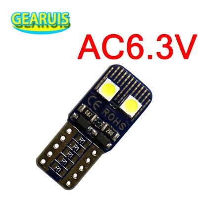 China 6.3V AC T10 555 4 Non-Polar SMD 3030 LED 194 168 AC 6V T10 4 SMD 3030 LED DC Yellow Green Blue Red White 6V AC Pinball Light Bulbs 70MA for sale