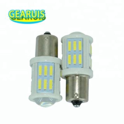 China Ceramic LED S25 1156 BA15S P21W 27 SMD 7020 LED For Car Turn Signal Lights Reversing Lights White 12V Universal for sale