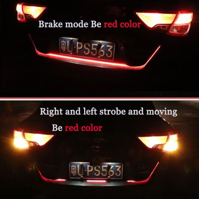 China Car Styling Dynamic Flame Flasher Tail LED Alarm Lights 120CM Ice Blue To Red Luggage Compartment Lights Dynamic Flame Flasher Tail LED for sale