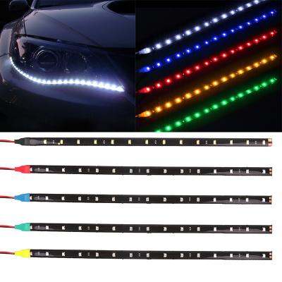 China With Glue 15 SMD 3528 1210 LED Waterproof LED Strip Warm White Green Yellow Red Blue White 30CM Flexible Waterfroof Led Strip 12V for sale