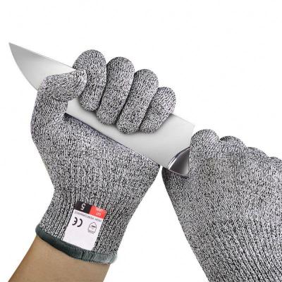 China Gloves High Performance En388 CE Level 5 Cut Resistant Cut Resistant Knit Wrist Gloves For Outdoor Hand Protection Kitchen Gardening for sale