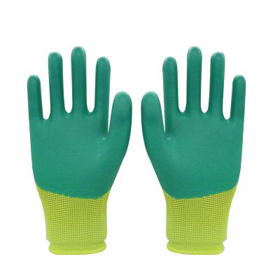 China Wholesale Custom Comfortable Wear Resistant Gardening Latex Work Gloves Dipped and Breathable Work Gloves for sale