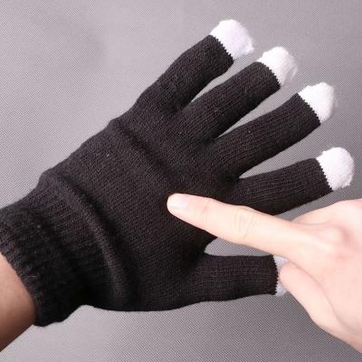 China Beautiful New Halloween Glowing Colorful Glowing Colorful Glowing Led Gloves Bar Party Flashlight Glove for sale