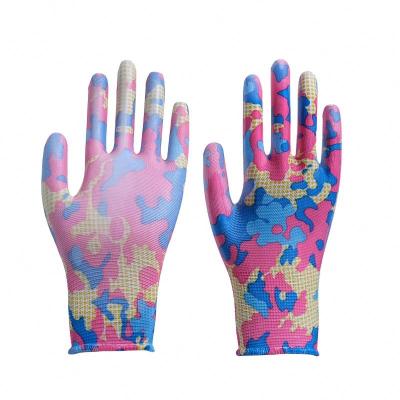 China Customized Outdoor Variegated Flexible Assemble Nylon Gloves Wholesale Anti-Static Gloves for sale