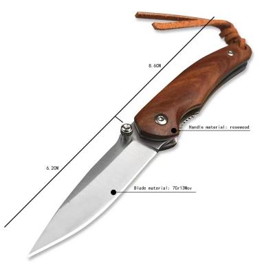 China Redwood Survival Non-variable Handle EDC Mini Knife Camping Outdoor Portable Folding Pocket Knife for sale