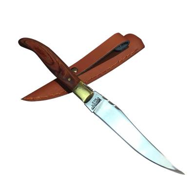 China 440C Stainless Steel Non-variable Blade Outdoor Tactical Hunting Custom Camping With Leather Sheath Fixed Knife for sale