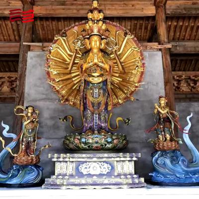 China Estátua de Buda do Templo Personalizada Grande estátua de Buda com técnica de fundição de processo de bronzeamento à venda