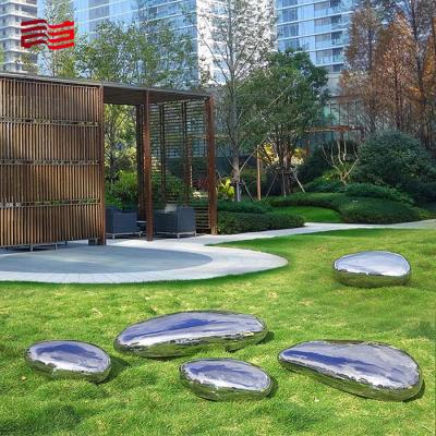 China Stainless Steel Modern Style Art Furniture with Pebble Fountain and Mirror Surface for sale