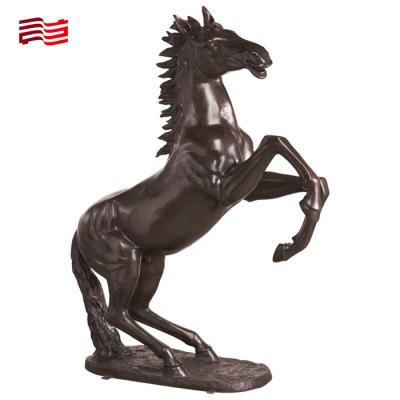 China Logotipo del cliente Escultura de caballo de bronce a medida natural para estatuas de animales de metal en venta