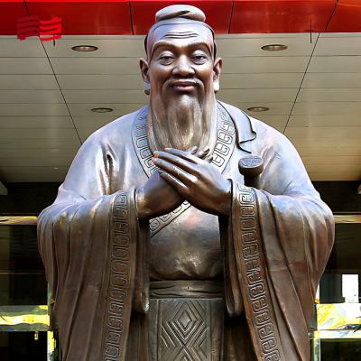 Cina Tecnica di colata di Confucio Scultura in bronzo per la personalizzazione della sala di scultura del campus in vendita