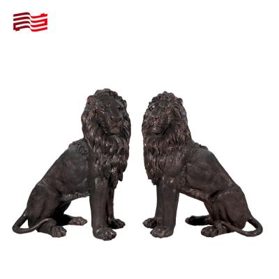 China Custom Print Method Life-Size Bronze Lion Sculpture for Large Spaces and Custom Sizes for sale