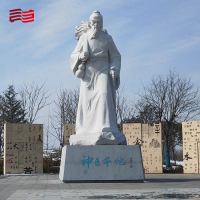 China Estátua personalizada de Hua Tuo Figura histórica Escultura Figura esculpida em pedra em grande escala à venda