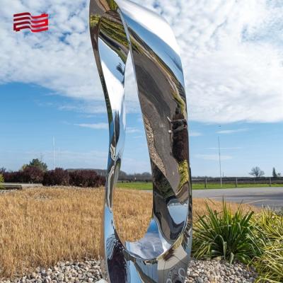 China Large Mobius H6 Stainless Steel Sculpture Abstract Outdoor Art for Contemporary Decor for sale