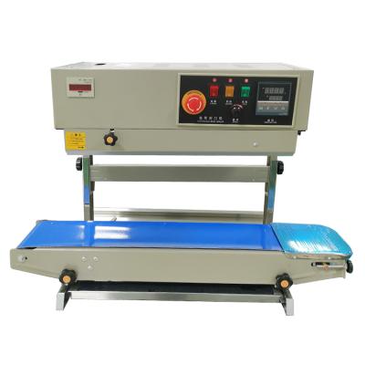 China High Strength Small Continuous Pipeline Sealing Machine For Packing Oil Food Bag Heating Continuous Belt Sealing Machine for sale