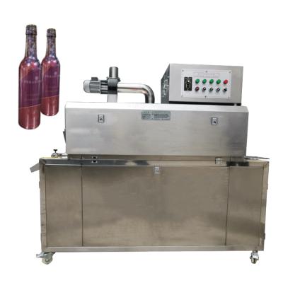 China Single easy champagne bottle whiskey spirits hot maintenance operation packaging with cuff vapor shrink machine tunnel for sale