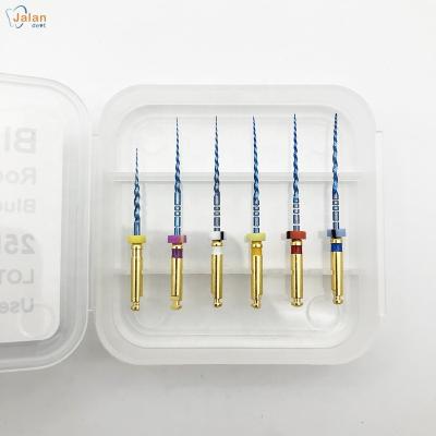 China Nickel NITI use dental blue endo rotary files endodontic tool heat activation titanium root canal blue files for sale