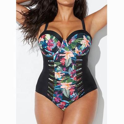 China Breathable In Women's Beach Wear Floral Print Swimwear One Piece Swimwear Plus Size Women's Swimwear for sale