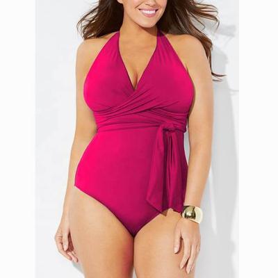 China OEM China Factory Breathable Solid Color Plus Size Swimwear for sale