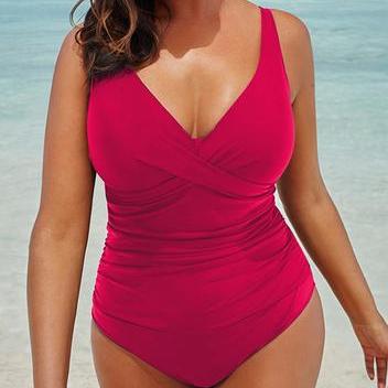 China Latest Design Solid Plus Size Ladies Breathable Patches Swimwear for sale