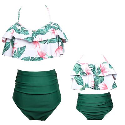 China Latest New Arrival Family Swimwear Bandeau Bikini Matching Set Breathable for sale