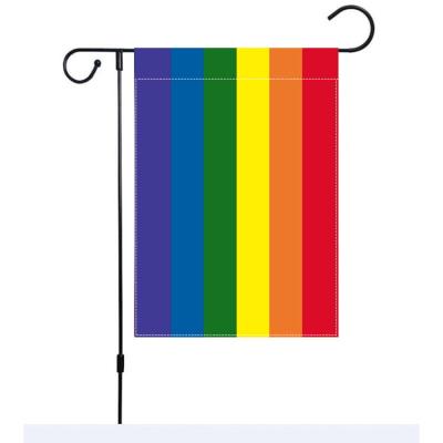 China Health care institute wholesale high quality garden flags gay pride lgbt rainbow banner car window promontial flag for sale