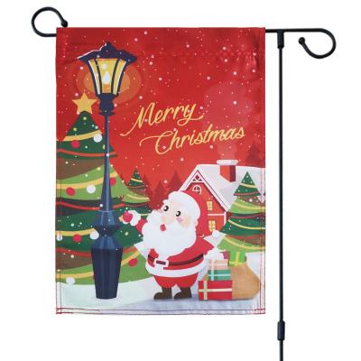 China Health Care Institutes 12 x 18 Inch Christmas Garden Flag Double Sided Flag Winter Christmas Decorations for sale