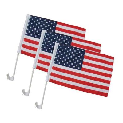 China Healthcare Institute Custom Car Flag 12x18 ft USA Window Car American Flag Carrier Double Sided Waving Flags for sale